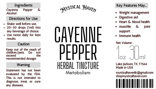 Cayenne Pepper | Herbal Tincture | Metabolism