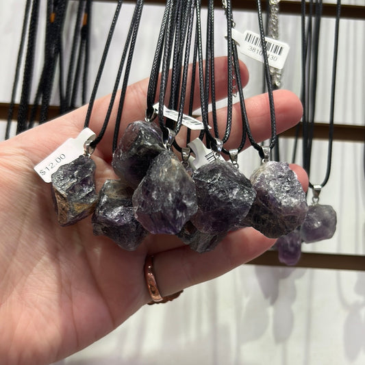 Amethyst Raw Rough Necklace