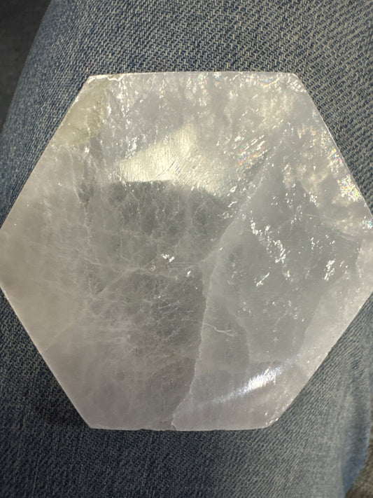 Selenite hexagon plate