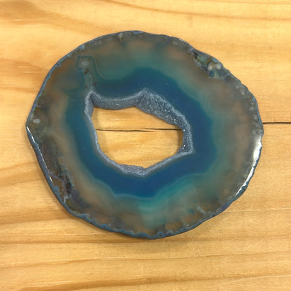 Blue Druzy Agate Slices