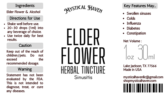 Elder Flower | Herbal Tincture | Sinusitis