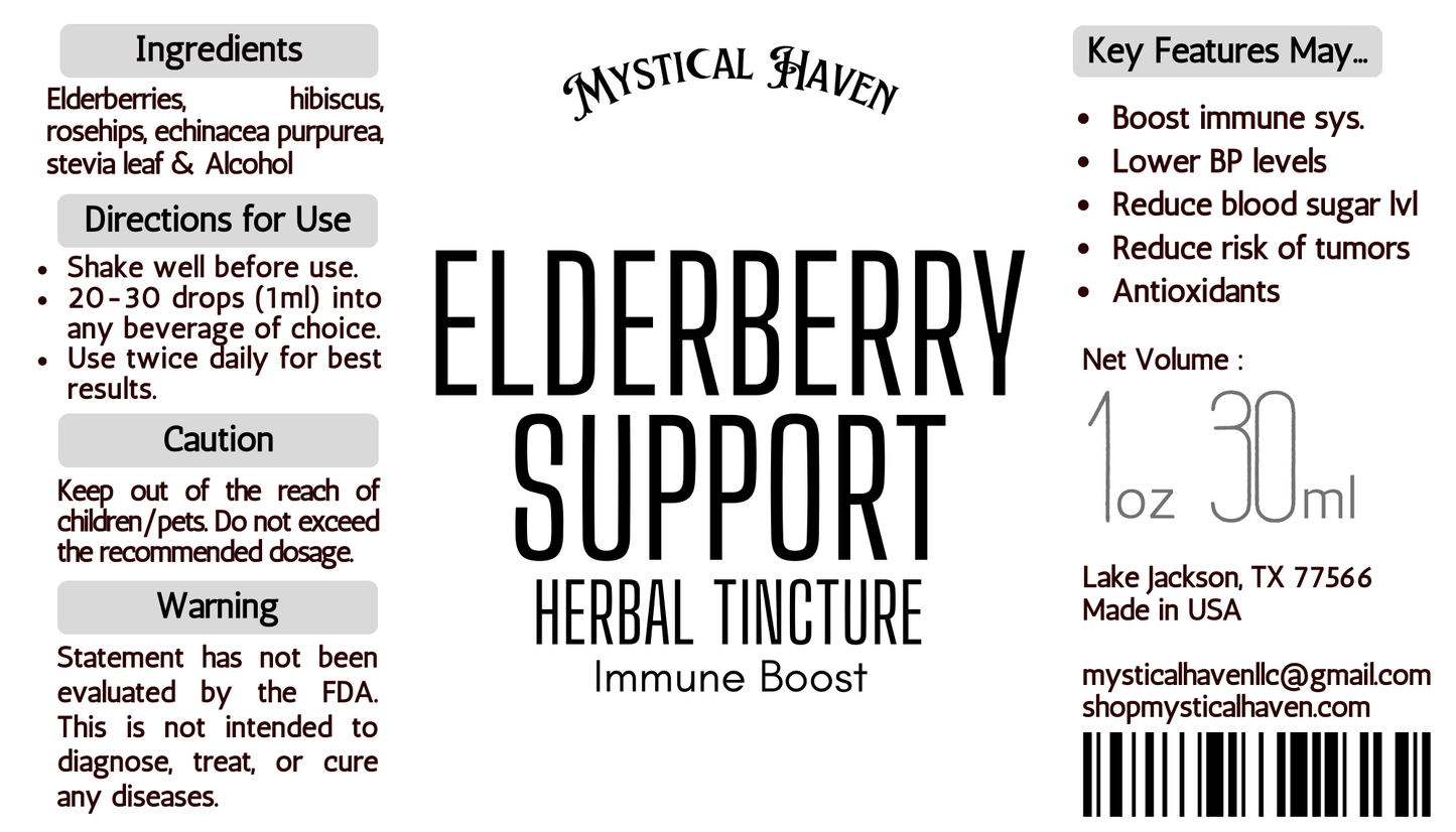 Elderberry Support | Herbal Tincture