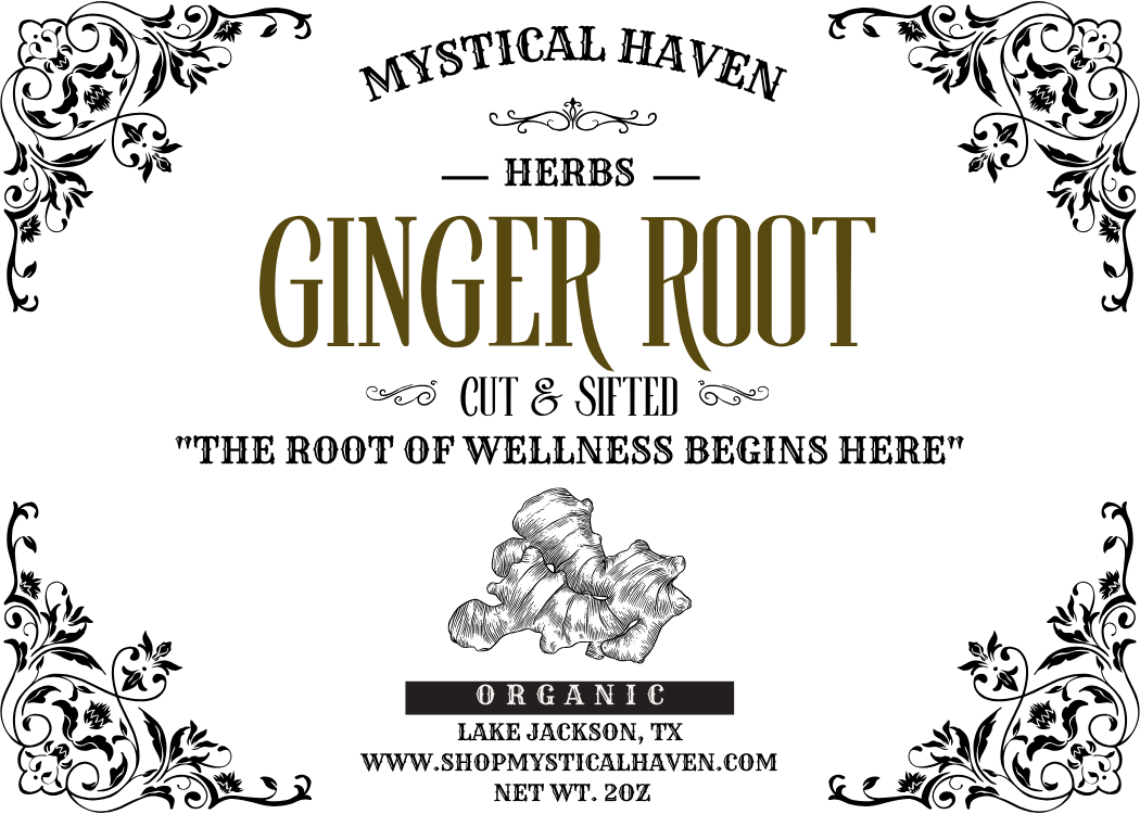 Ginger Root – Organic, Cut & Sifted (2oz)
