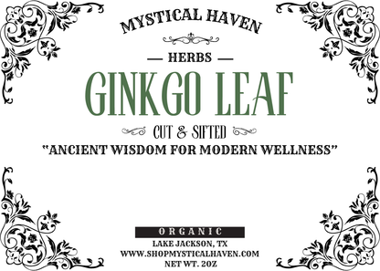 Ginkgo Leaf – Cut & Sifted, Organic (2oz)