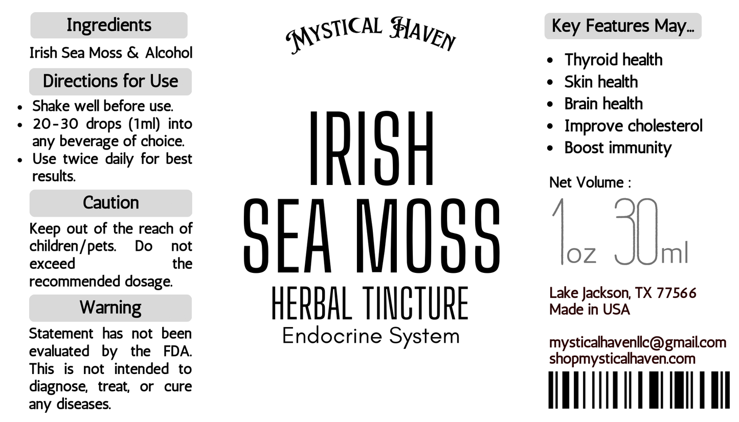 Irish Sea Moss | Herbal Tincture