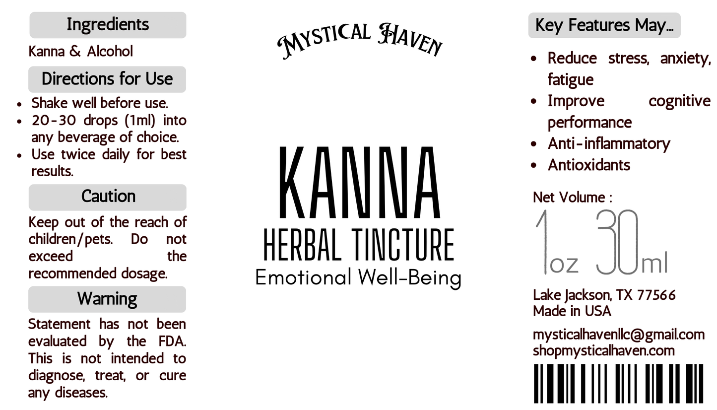 Kanna | Herbal Tincture | Emotional Well-Being