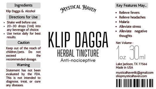 Klip Dagga | Herbal Tincture | Anti-nociceptive