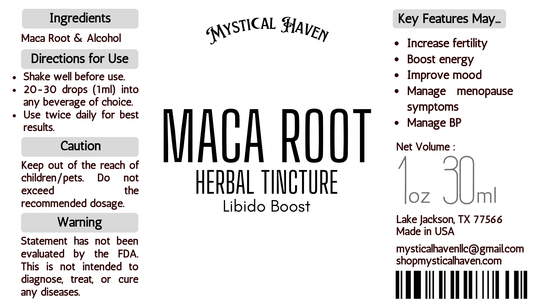 Maca Root | Herbal Tincture | Fertility | Libido Boost