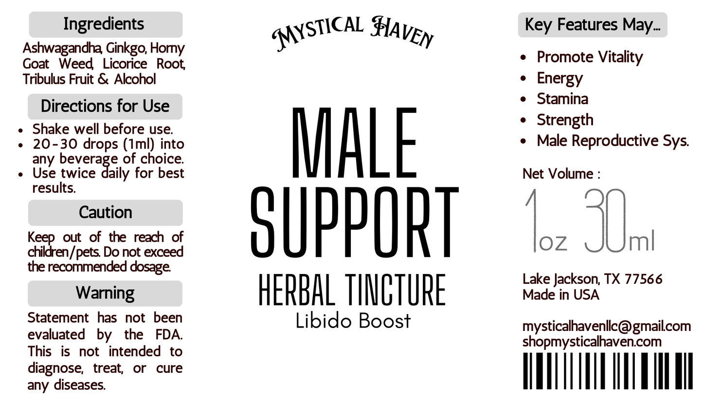 Male Support | Herbal Tincture