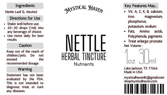 Nettle| Herbal Tincture | Nutrients