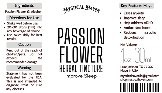 Passion Flower | Herbal Tincture | Improve Sleep