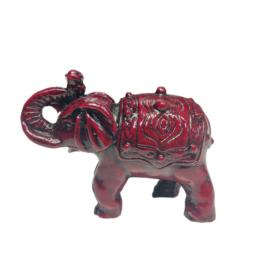 Feng Shui Faux Cinnabar Elephant Figurine