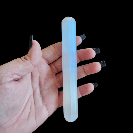 Selenite Round Ended Wand