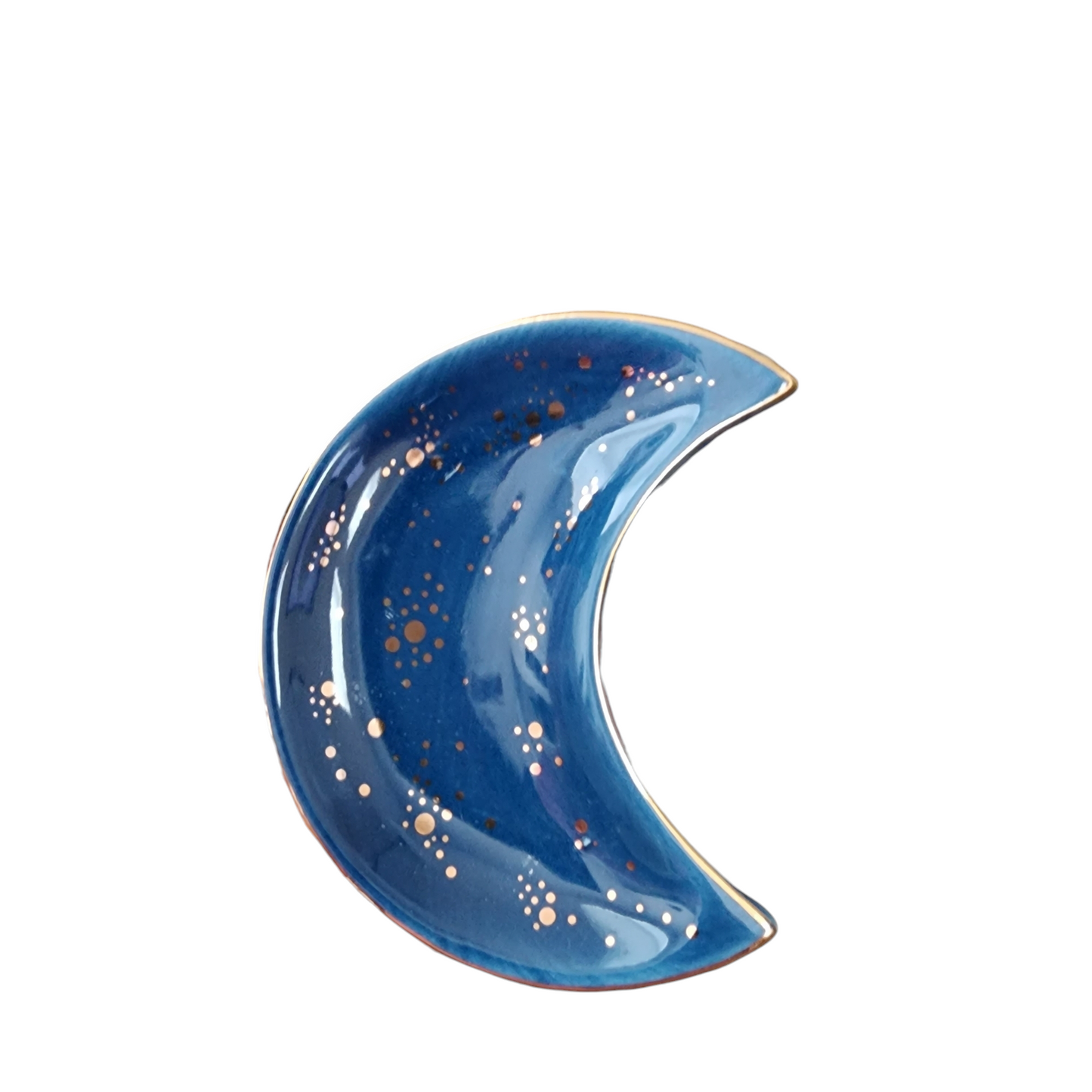 Celestial Crescent Moon Trinket Ceramic Dish