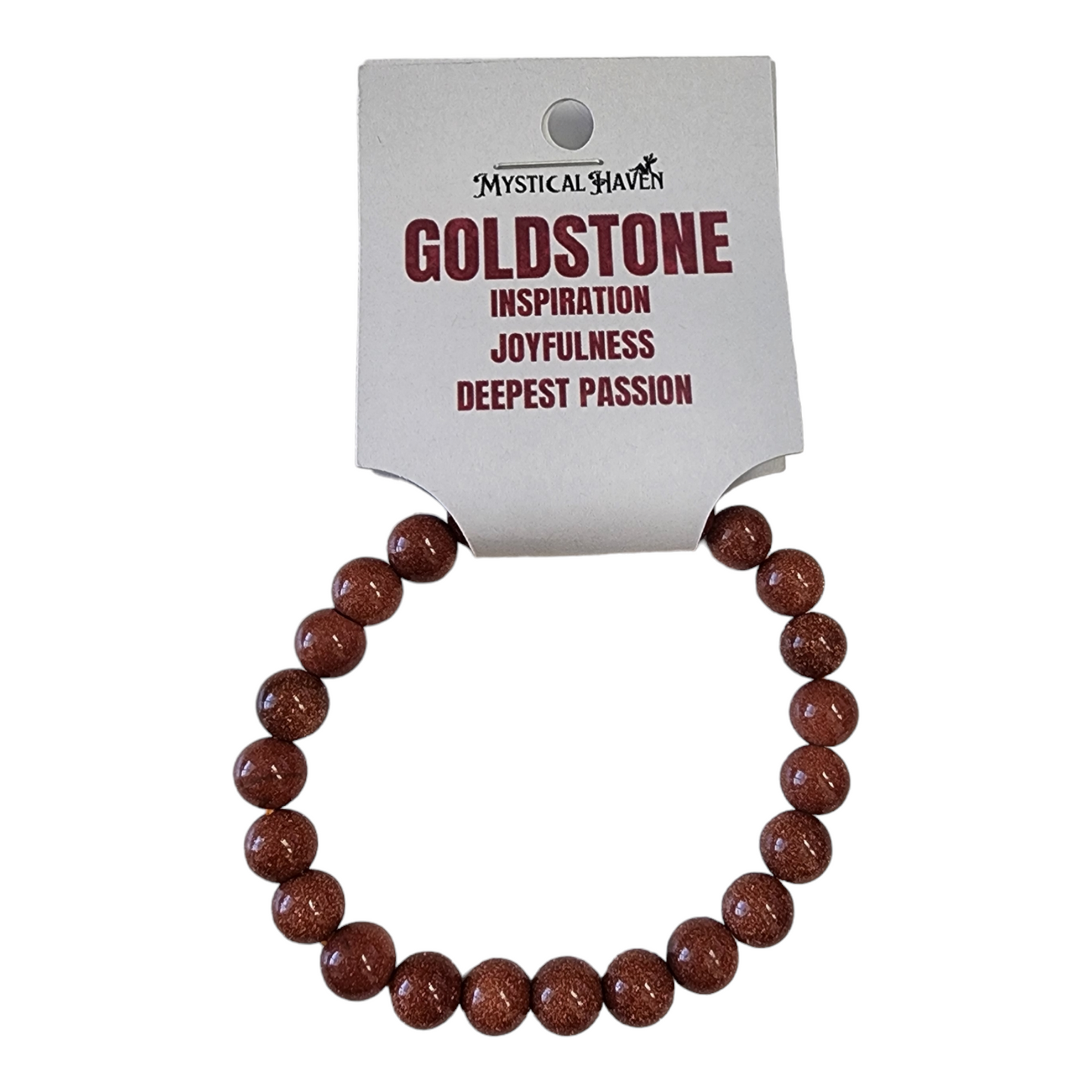 Goldstone Bracelet | Natural Crystal Stone Bead Stretch Bracelet