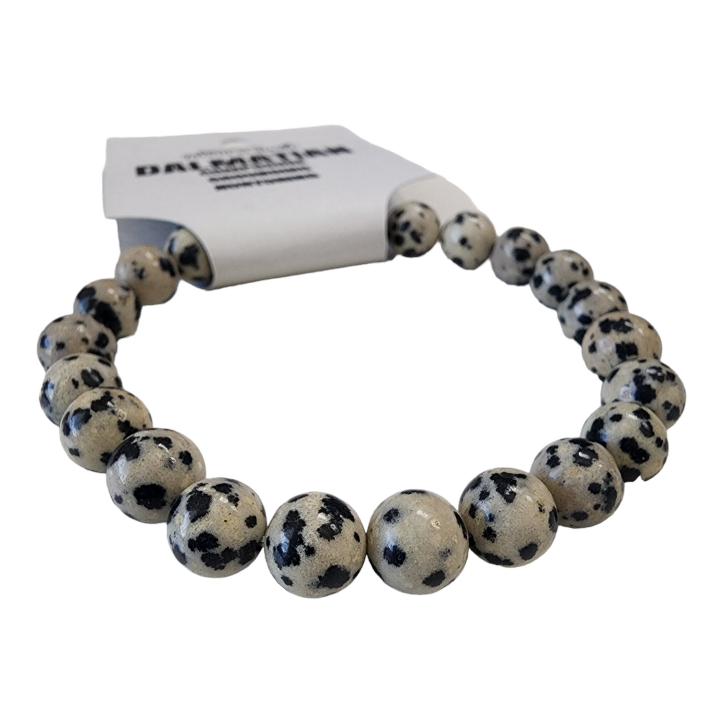 Dalmatian Jasper Bracelet | Natural Crystal Stone Bead Stretch Bracelet