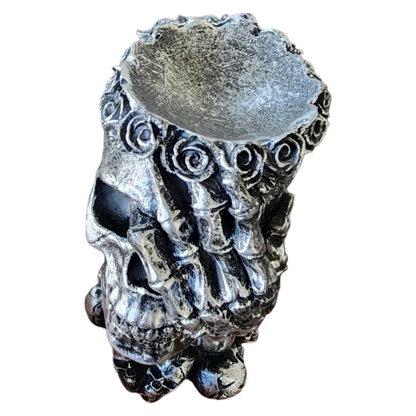 Skull Hear No, See No, Speak No Sphere Stand Holder