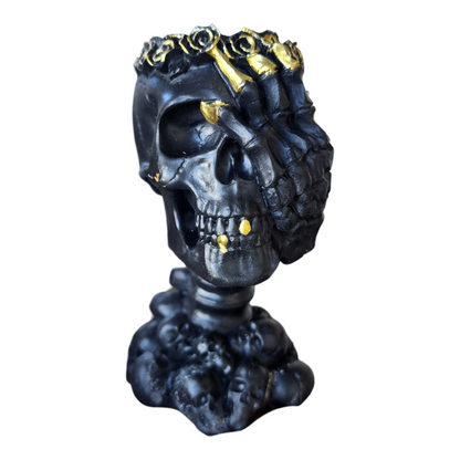 Skull Hear No, See No, Speak No Sphere Stand Holder