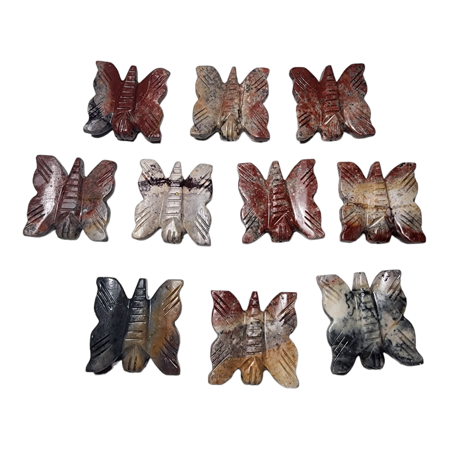 Hand Carved Peruvian Soapstone Butterflies