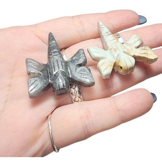 Hand Carved Peruvian Soapstone Dragonflies