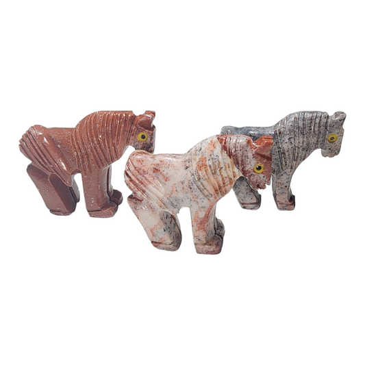 Hand Carved Peruvian Soapstone Horses