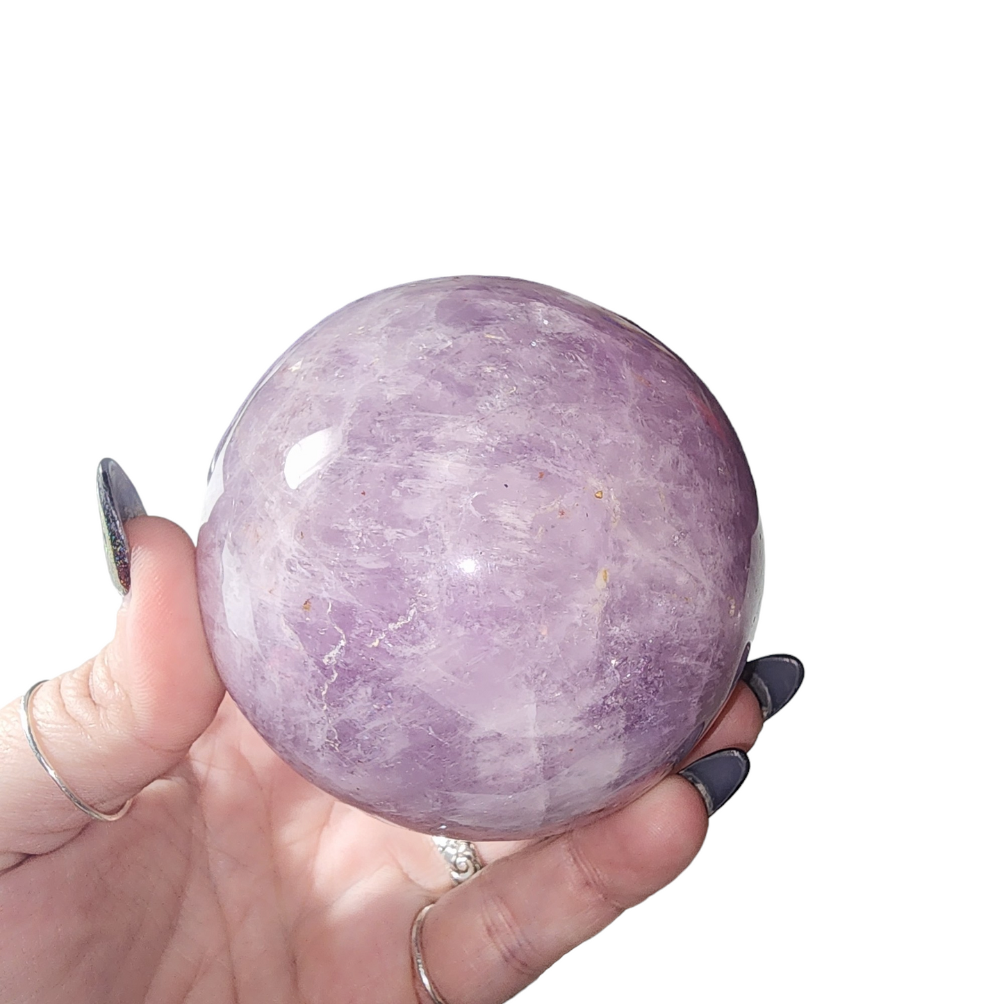 Lilac Amethyst Large Sphere with Stand Holder