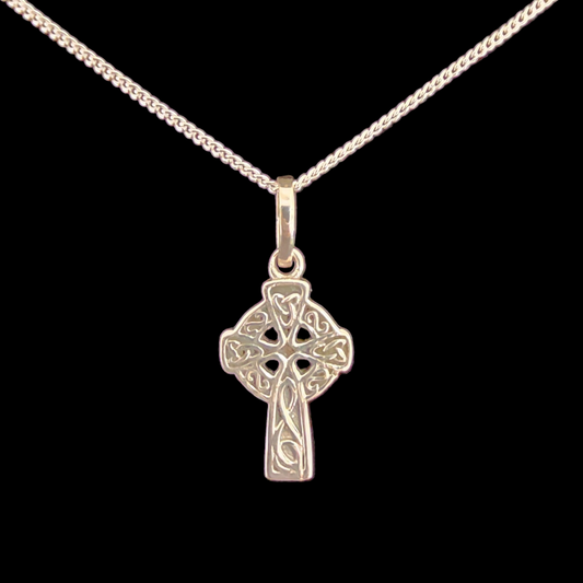 Celtic Cross Sterling Silver Necklace