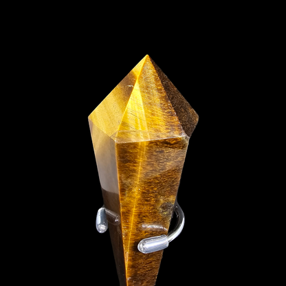 Tigers Eye Scepter Wand with Stand