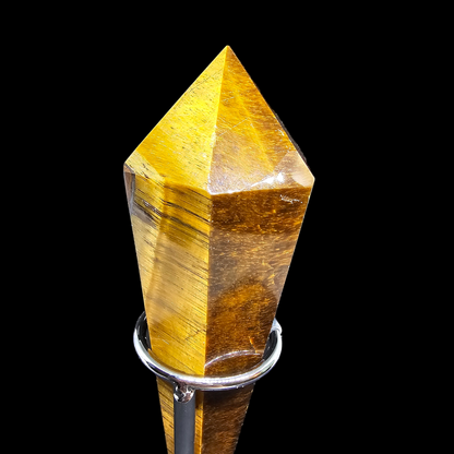 Tigers Eye Scepter Wand with Stand