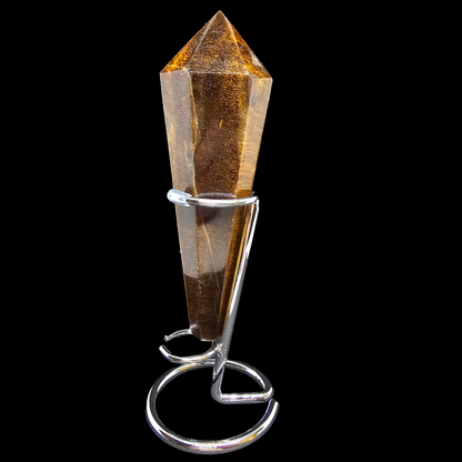 Tigers Eye Scepter Wand with Stand