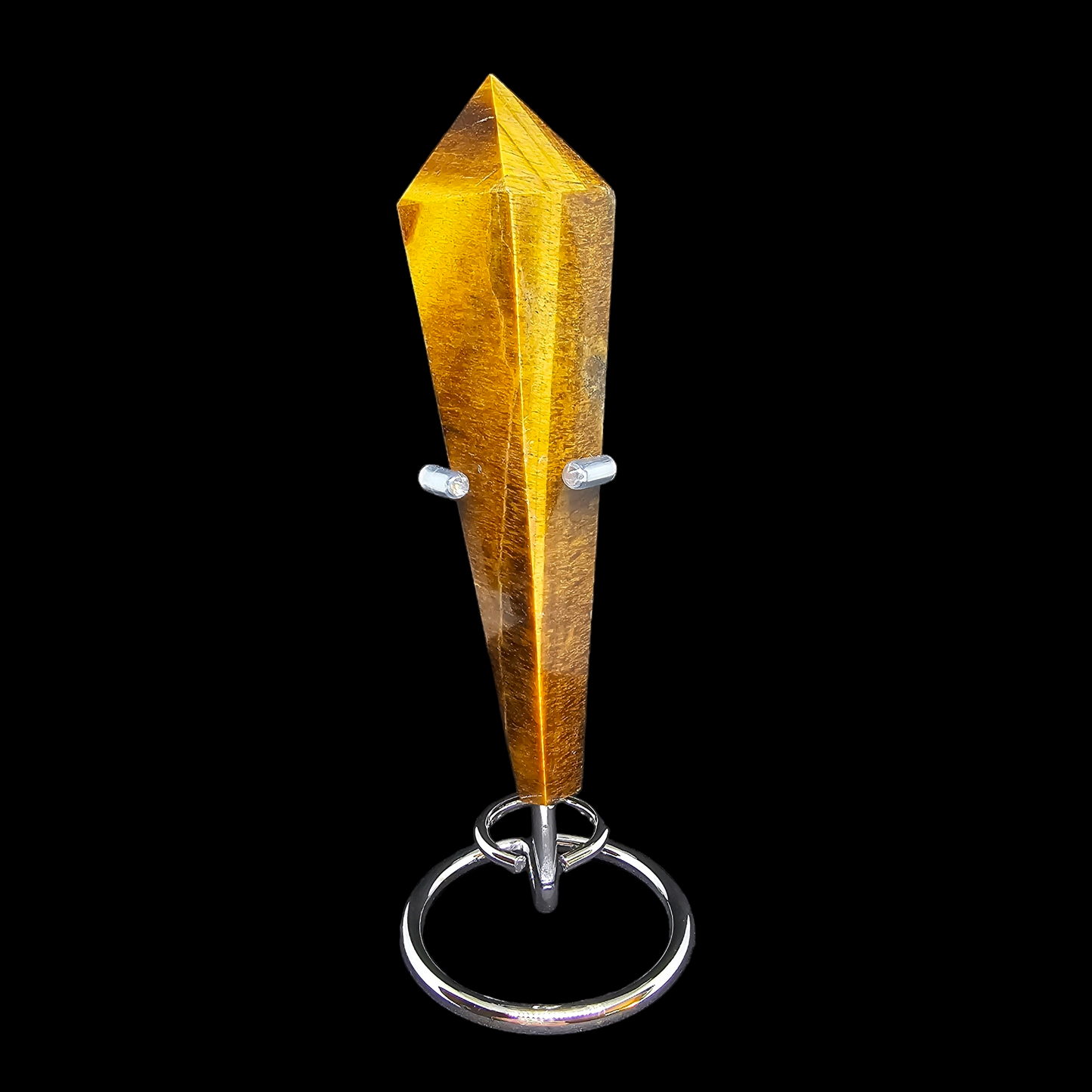 Tigers Eye Scepter Wand with Stand