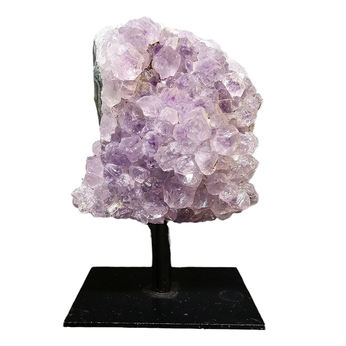 Amethyst Natural Druzy on Metal Rod Stand 4.875"