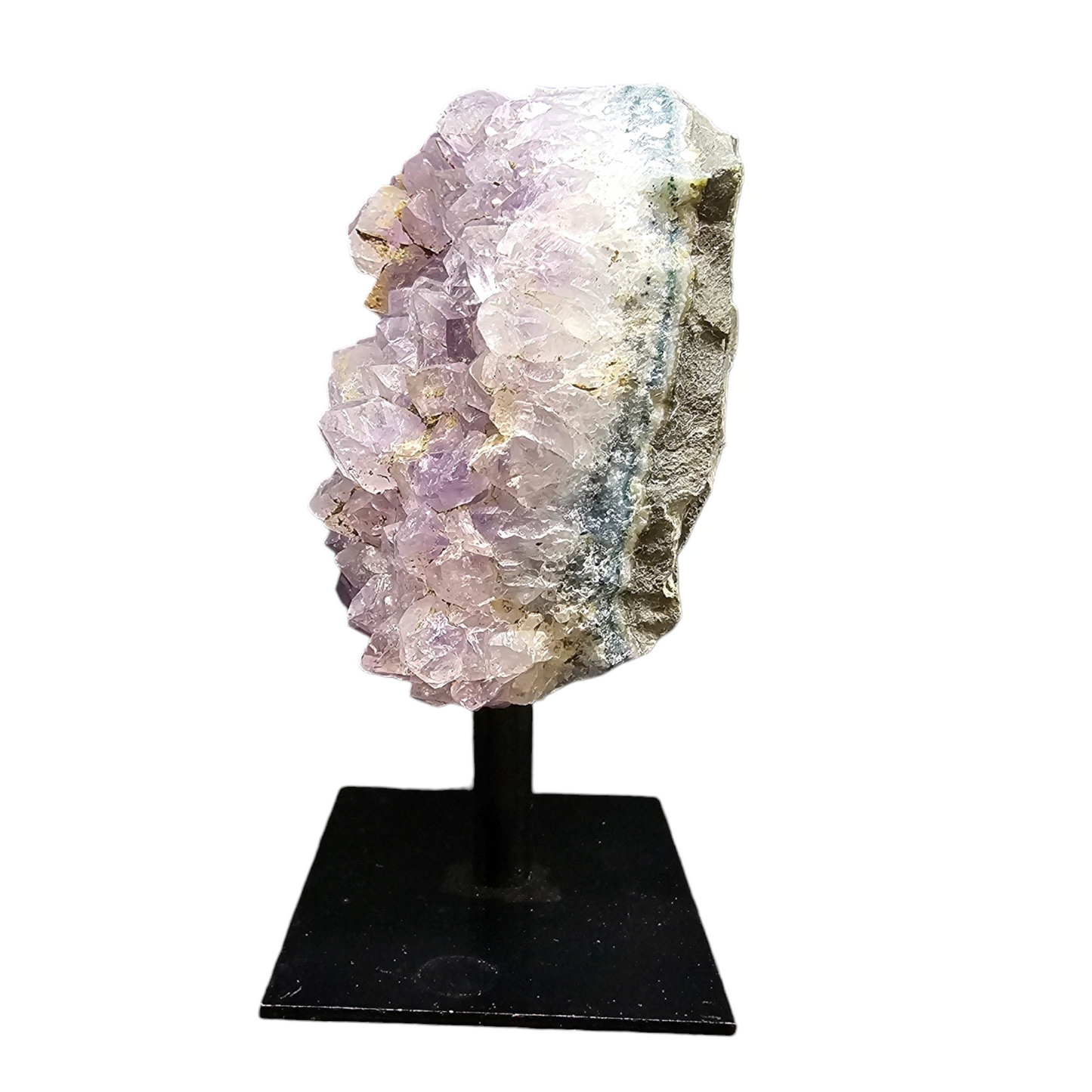 Amethyst Natural Druzy on Metal Rod Stand 4.875"