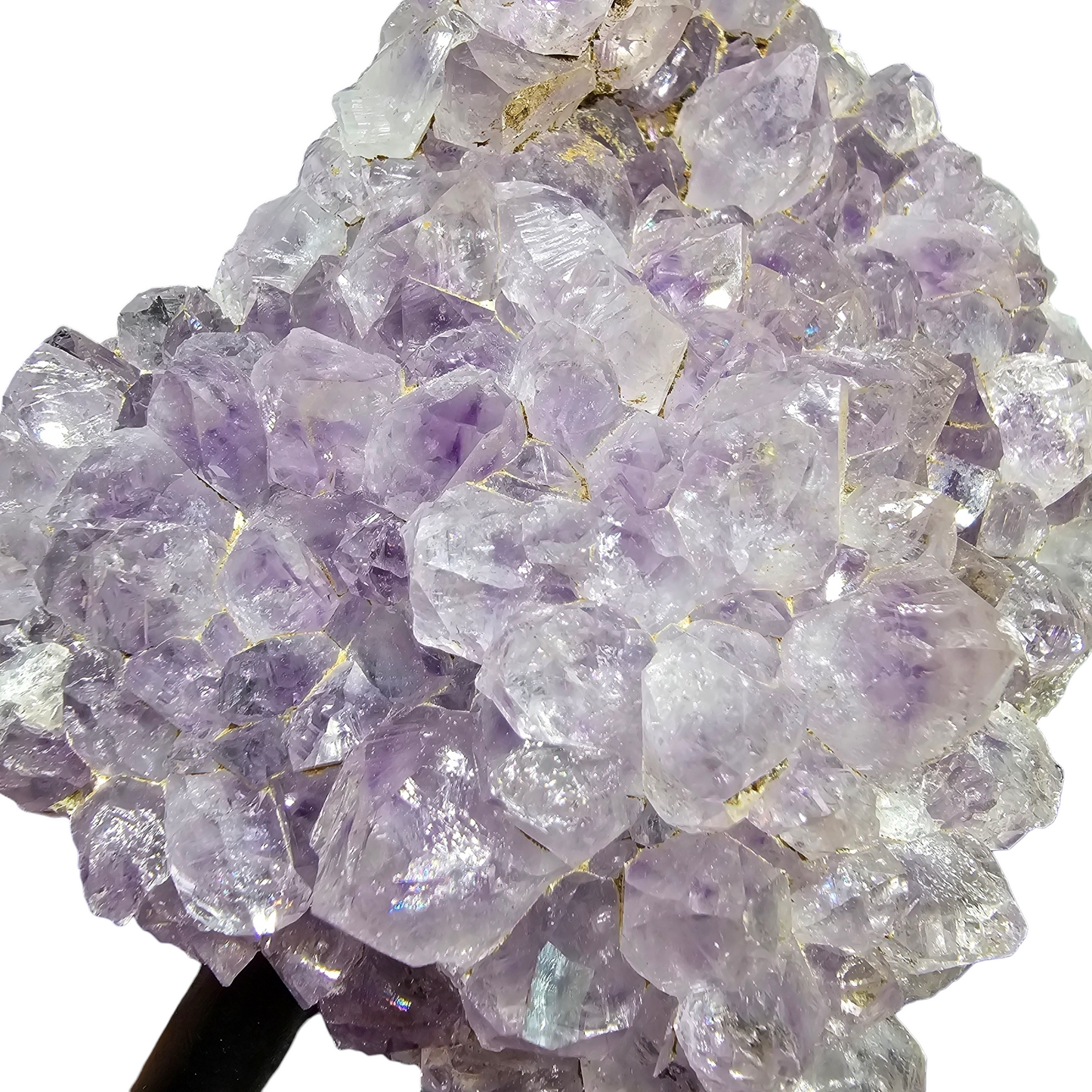 Amethyst Natural Druzy on Metal Rod Stand 4.875"