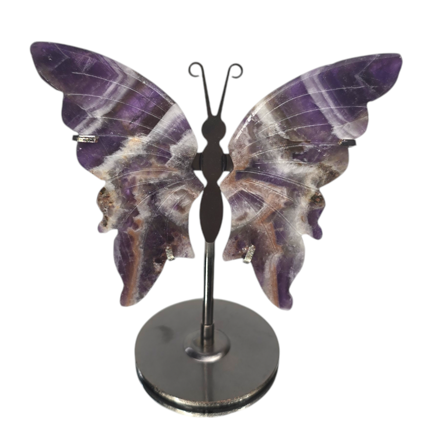 Enchanting Butterfly Wings with Stand | Natural Crystal Carved & Polished Stone