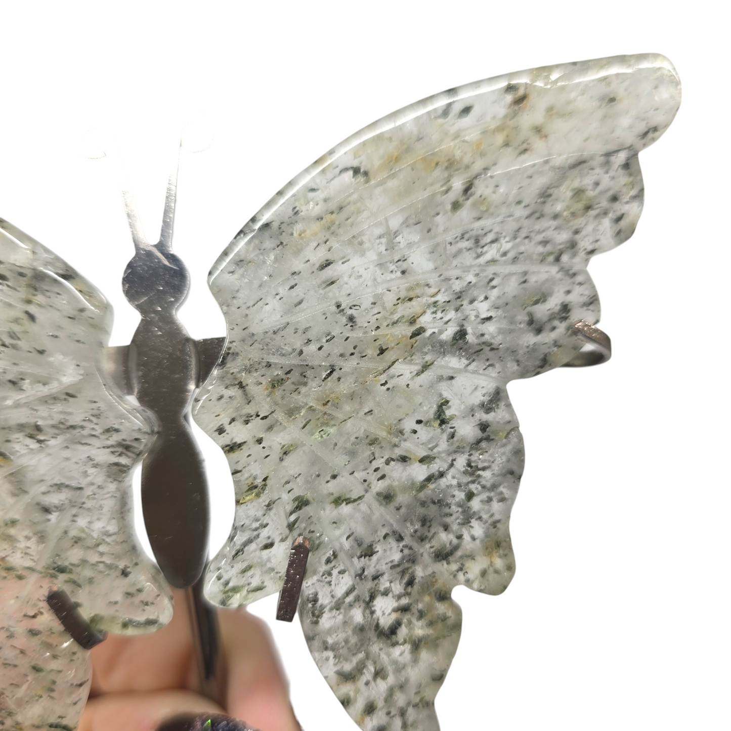 Enchanting Butterfly Wings with Stand | Natural Crystal Carved & Polished Stone