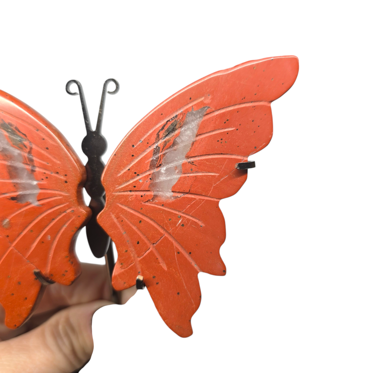 Enchanting Butterfly Wings with Stand | Natural Crystal Carved & Polished Stone