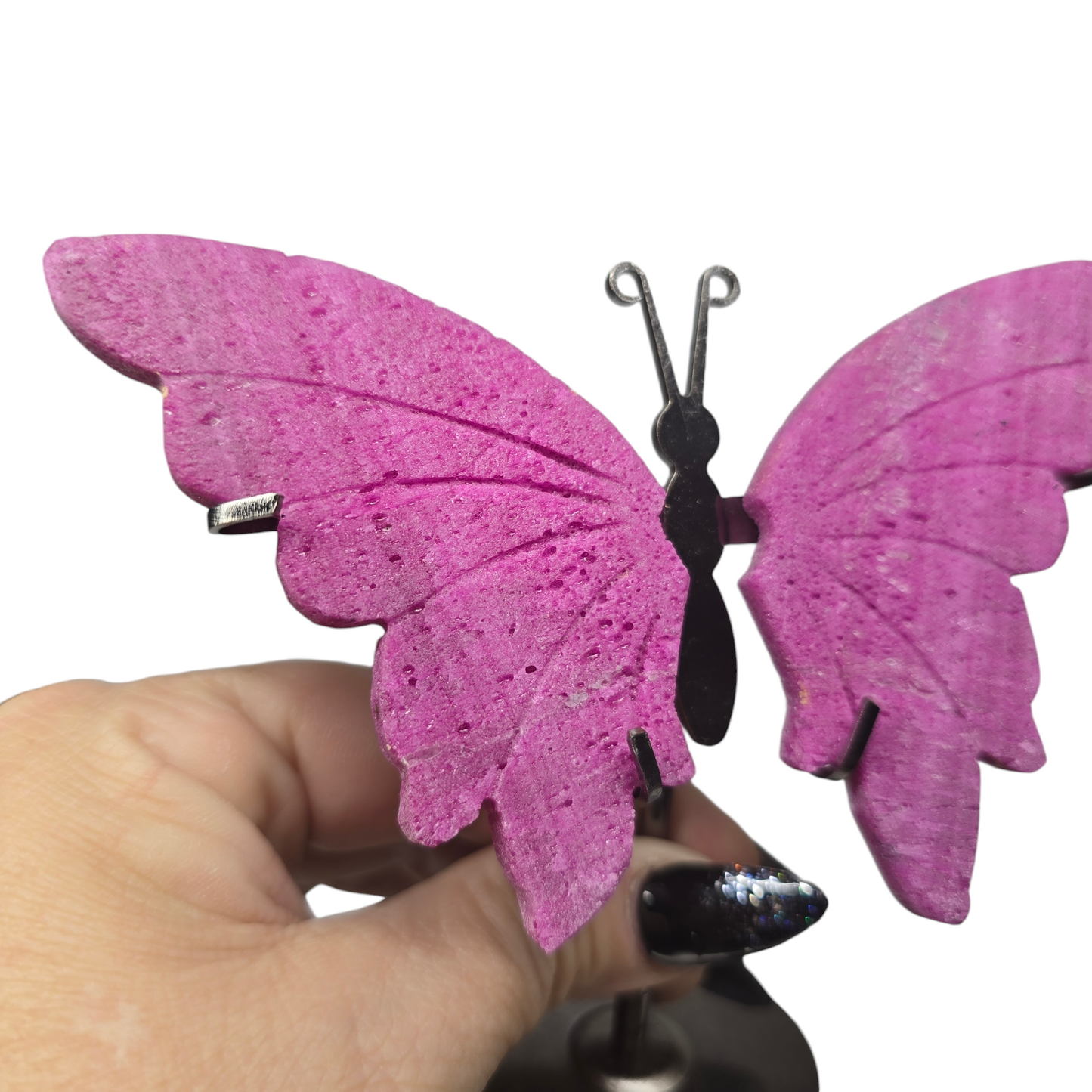 Enchanting Butterfly Wings with Stand | Natural Crystal Carved & Polished Stone