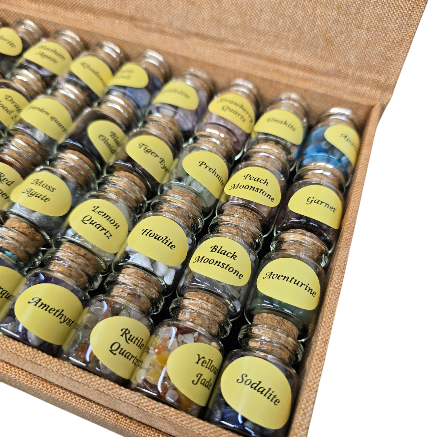 40ct Natural Crystal Chip Mini Bottle Gift Set