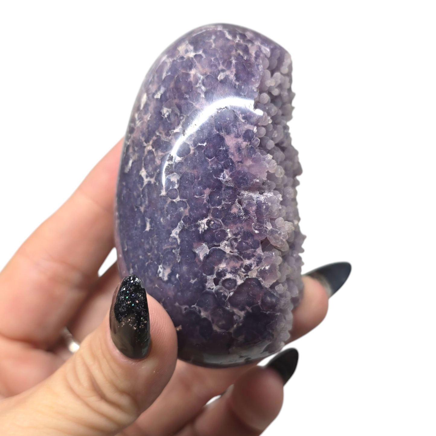 Rare Grape Agate Purple Egg | Natural Crystal Polished Stone | Celestial Guide | Unique Metaphysical Witchy Home Decor Gift