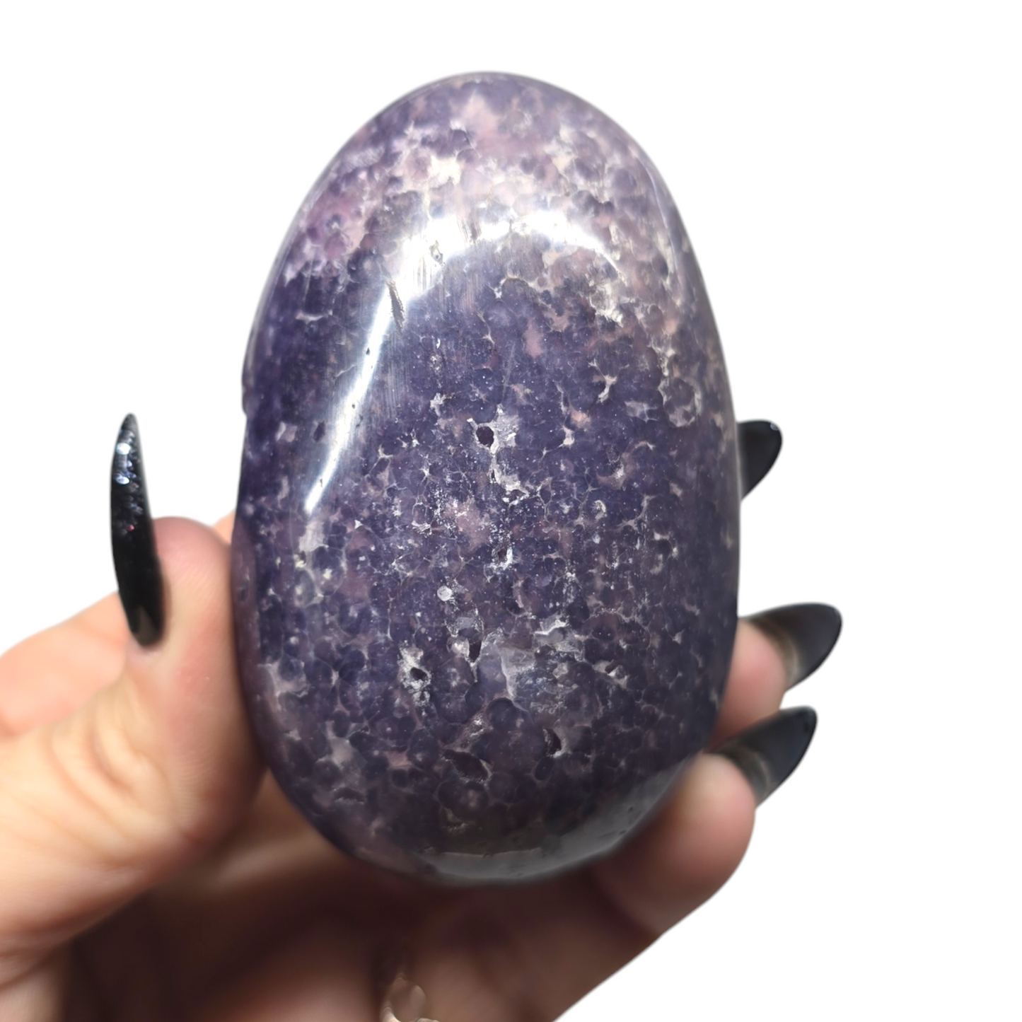 Rare Grape Agate Purple Egg | Natural Crystal Polished Stone | Celestial Guide | Unique Metaphysical Witchy Home Decor Gift