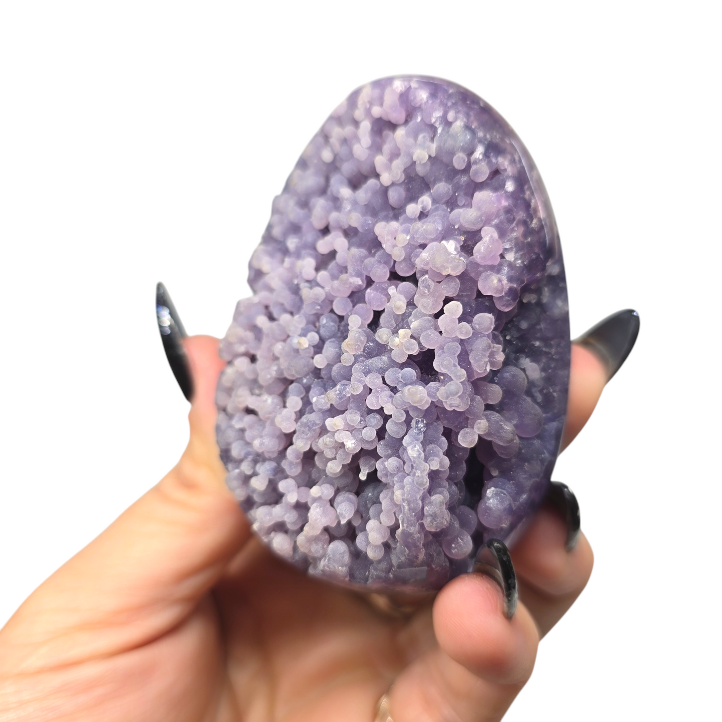 Rare Grape Agate Purple Egg | Natural Crystal Polished Stone | Celestial Guide | Unique Metaphysical Witchy Home Decor Gift