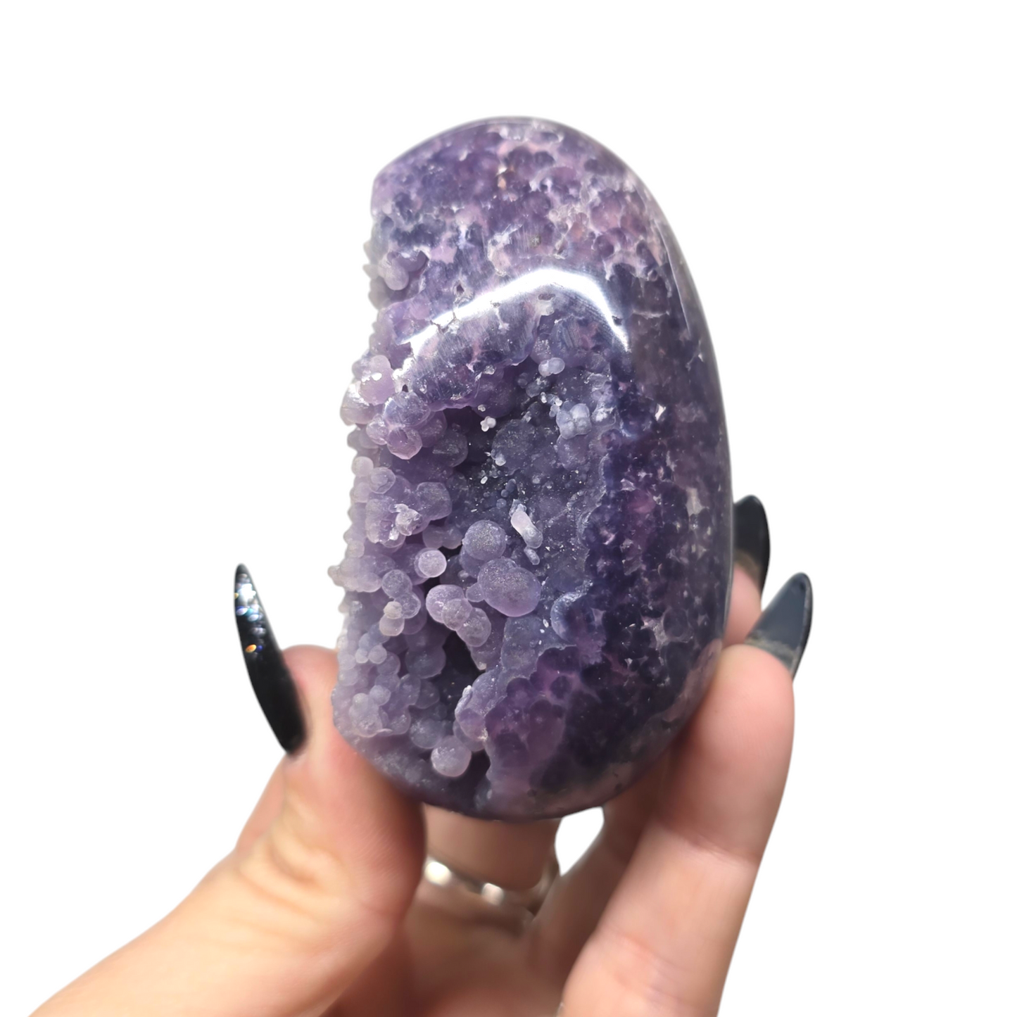 Rare Grape Agate Purple Egg | Natural Crystal Polished Stone | Celestial Guide | Unique Metaphysical Witchy Home Decor Gift