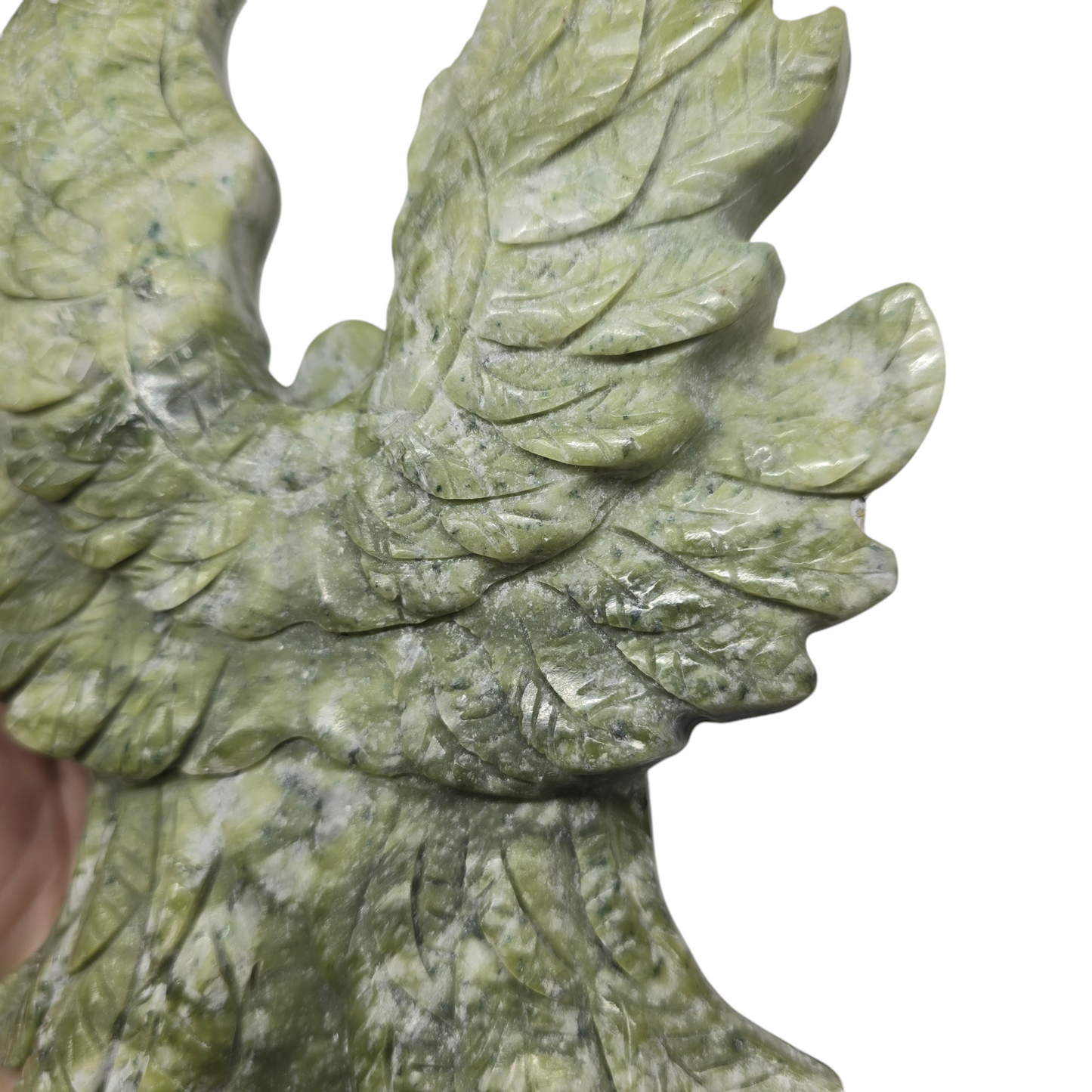 2.9lb Nephrite Green Jade Seraph Angel Fairy Figurine | Natural Crystal Carved & Polished Stone