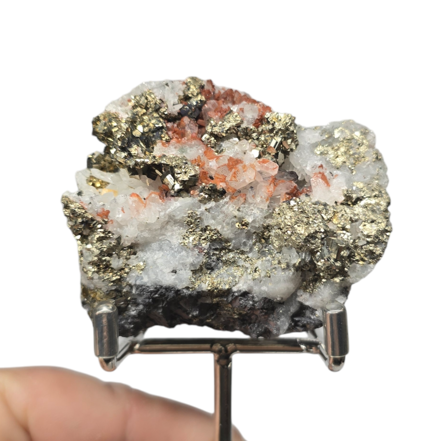 Beautiful Quartz, Pyrite & Pyrite Raw Specimen | Natural Crystal Stone