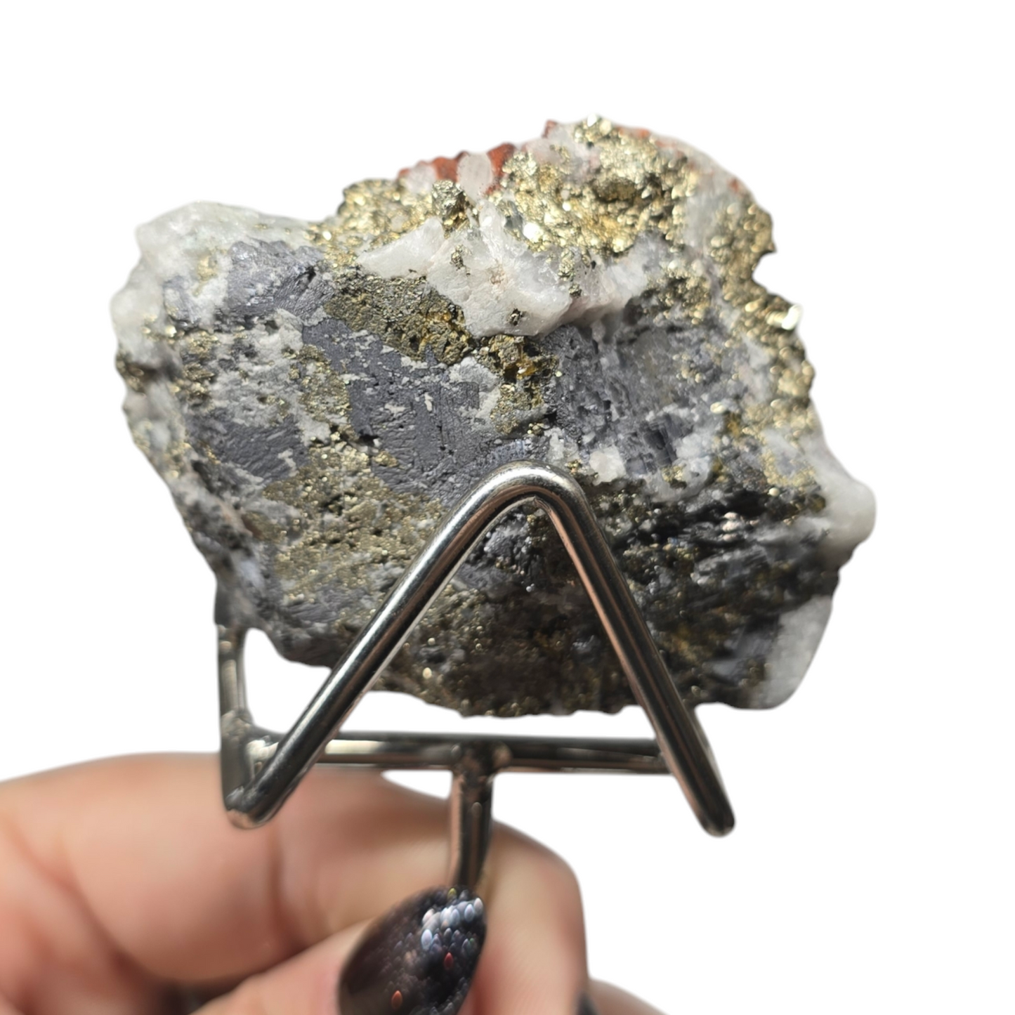 Beautiful Quartz, Pyrite & Pyrite Raw Specimen | Natural Crystal Stone