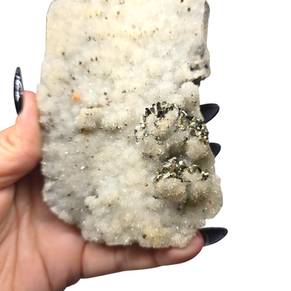 Beautiful Druzy Pyrite Quartz Raw Specimen | Natural Crystal Stone