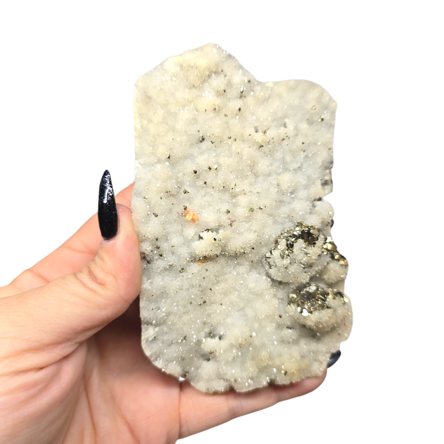 Beautiful Druzy Pyrite Quartz Raw Specimen | Natural Crystal Stone