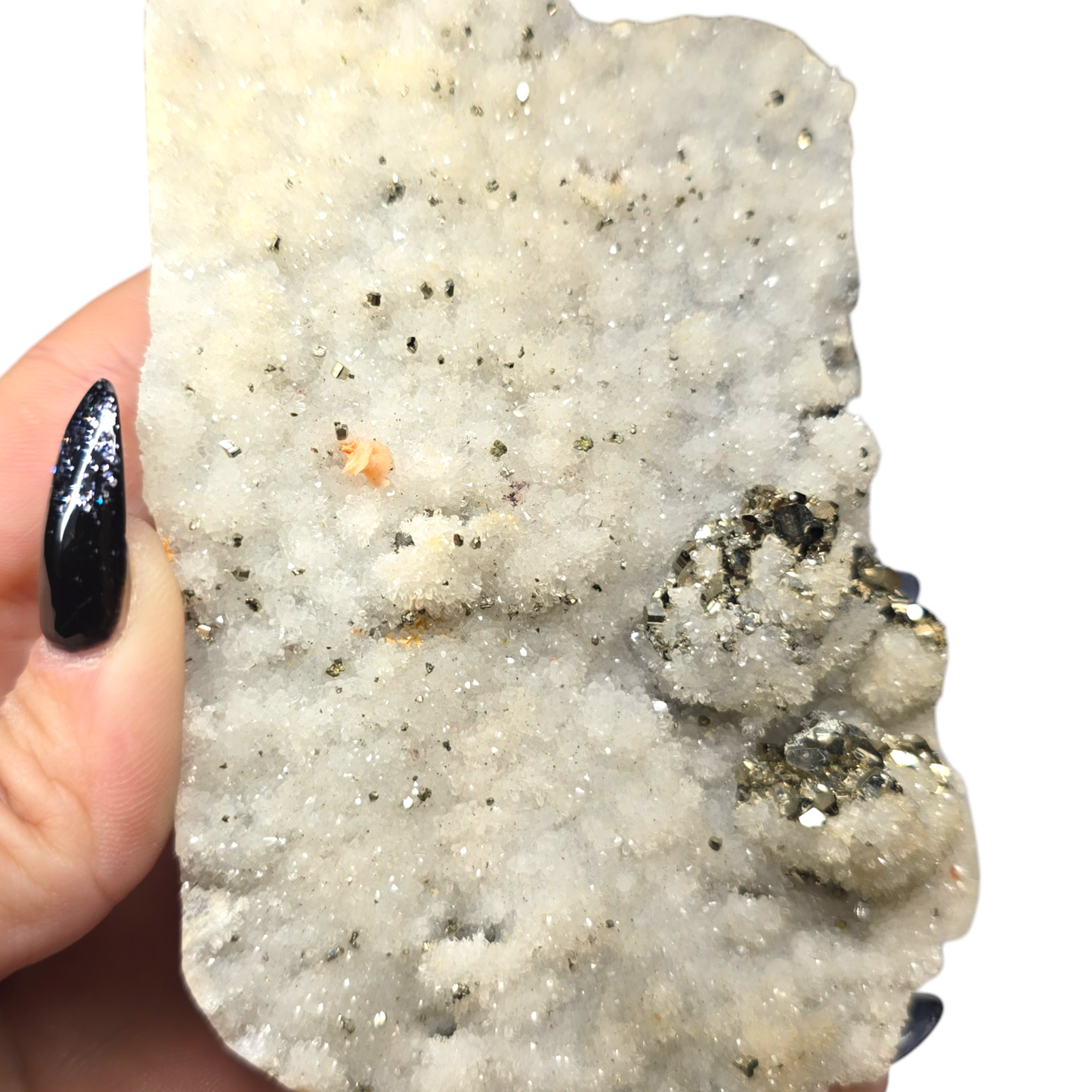 Beautiful Druzy Pyrite Quartz Raw Specimen | Natural Crystal Stone