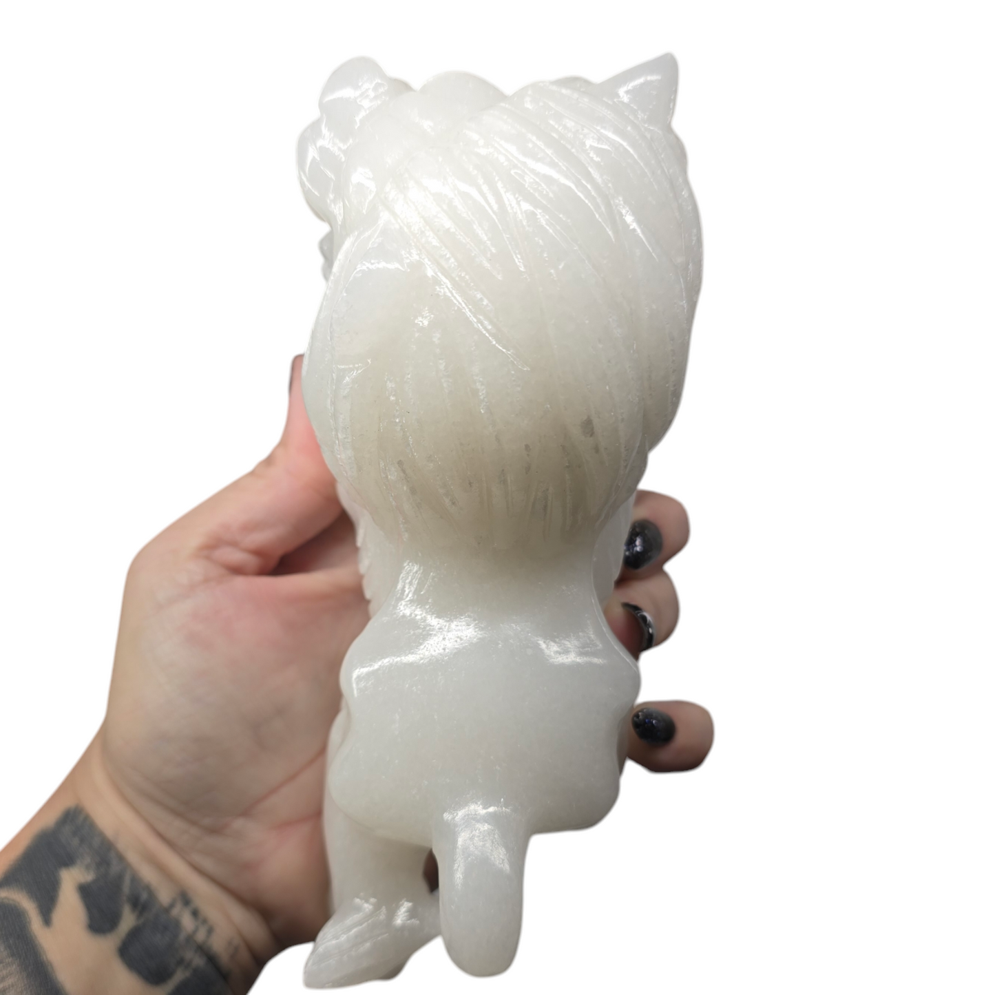 2.12lb Jade King Lion | Natural Crystal Carved & Polished Stone